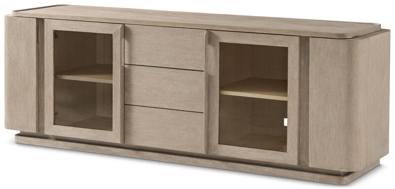 Repose Glass Door Media Console image number 1